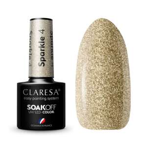 Claresa Sparkle 4 Gellack, goldener Glitzer Nagellack, ablösbarer UV LED Farbe - Claresa