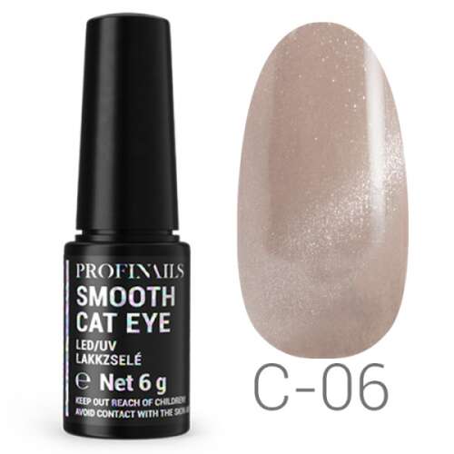 Profinails Smooth Cat Eye LED/UV lakkzselé C-06, 6g, mágneses zselélakk macskaszem hatáshoz - Profinails
