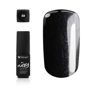 Silcare Flexy Hybrid Gel Polish, Farbe 59, Schwarz mit Glitter - Nagelpflege