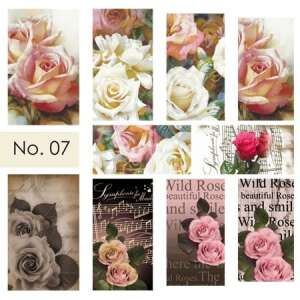 Körömmatrica No.07 rózsás mintával - Körömmatrica