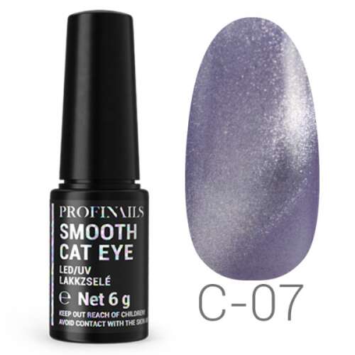 Profinails Smooth Cat Eye LED/UV lakkzselé C-07, 6g, mágneses zselélakk macskaszem hatású körmökhöz - Profinails