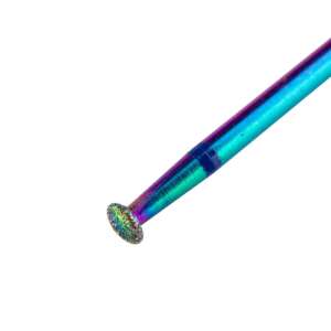 Gyémántporos csiszolófej körömfúróhoz, Nr. 09, szivárvány színű - Műköröm csiszológép kiegészítő