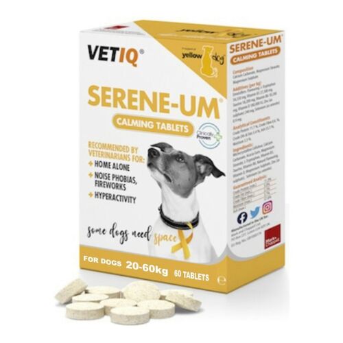 VETIQ Serene-UM nyugtató tabletta kutyáknak 20-60kg, 60 tabletta - Állattartás