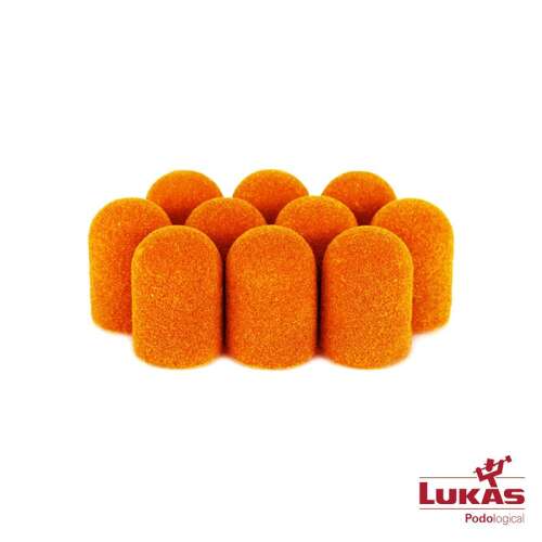 Lukas Podological 16mm közepes durvaságú narancssárga pedikűr csiszolófejek - Pedikűr csiszolófej