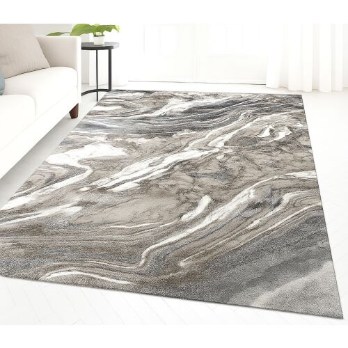 Modern Marble 351 szőnyeg bézs színben, 60x110cm, nappali környezetben. - Szőnyeg