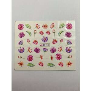 Virágos köröm matricák, BN-931, köröm díszítő matricák, köröm matricák, virág köröm matricák - Körömmatrica