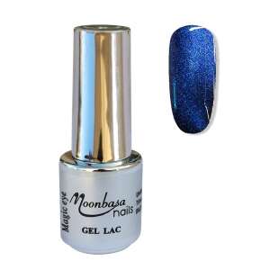 Moonbasa Nails Magic Eye Gél lakk, kék színű, csillámos hatású gél lakk - Nono