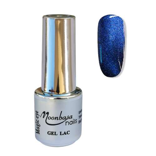 Moonbasa Nails Magic Eye Gél lakk, kék színű, csillámos hatású gél lakk