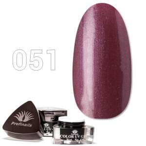 Profinails Színes UV Zselé No. 051, 5g, bordó színű körömzselé - Műköröm zselé