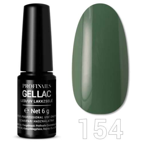 Profinails Gellac LED/UV lakkzselé No. 154, 6g, Zöld