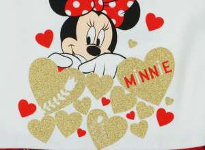 Disney hosszú ujjú Kislány ruha - Minnie Mouse #fehér-piros - 74-es méret 30478372 Kislány ruha