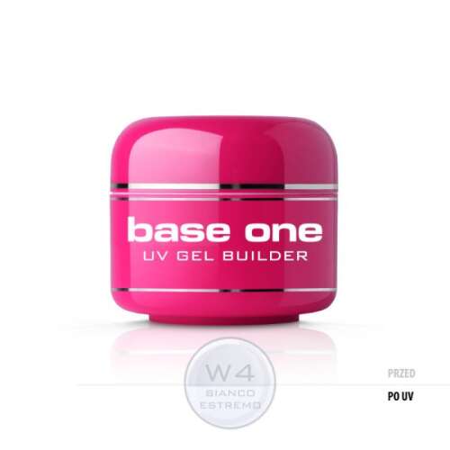 Base One UV Gel Builder W4 Bianco Estremo 50g