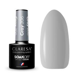 Claresa Gray 206 Soak Off UV LED Gel Polish, 5g - Gel-Lack