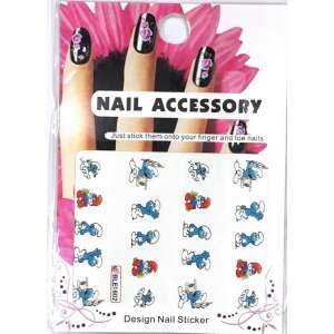 Smurf körömmatricák, köröm díszítő matricák, köröm matricák, köröm kiegészítők, vízbe áztatható körömmatricák, köröm design matricák, köröm matricák gyerekeknek, Smurf köröm díszítés, Smurf köröm matricák - Körömmatrica