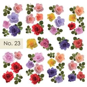 Körömmatricák rózsás mintával, No. 23 - Körömmatrica