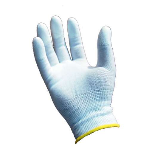 Pár fehér szilikon hegyű védőkesztyű körömépítőknek