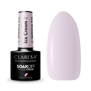 Claresa Ice Cream 2 Gel Polish, hellrosa, ablösbar UV/LED Farbe, einfaches Lackiersystem - Gel-Lack
