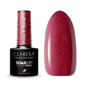 Claresa Make It Shine 6 Gellack, roter Glitzer Nagellack, Soak-Off UV LED Farbe - Nagelpflege