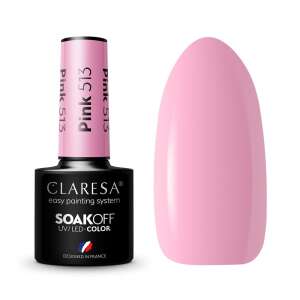 Claresa Soak Off UV/LED Gel Polish Pink 513, einfaches Lackiersystem, entworfen in Frankreich - Gel-Lack