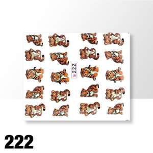 Tigris körömmatricák, 222 köröm díszítő matricák, tigris köröm díszítő matricák - Körömmatrica