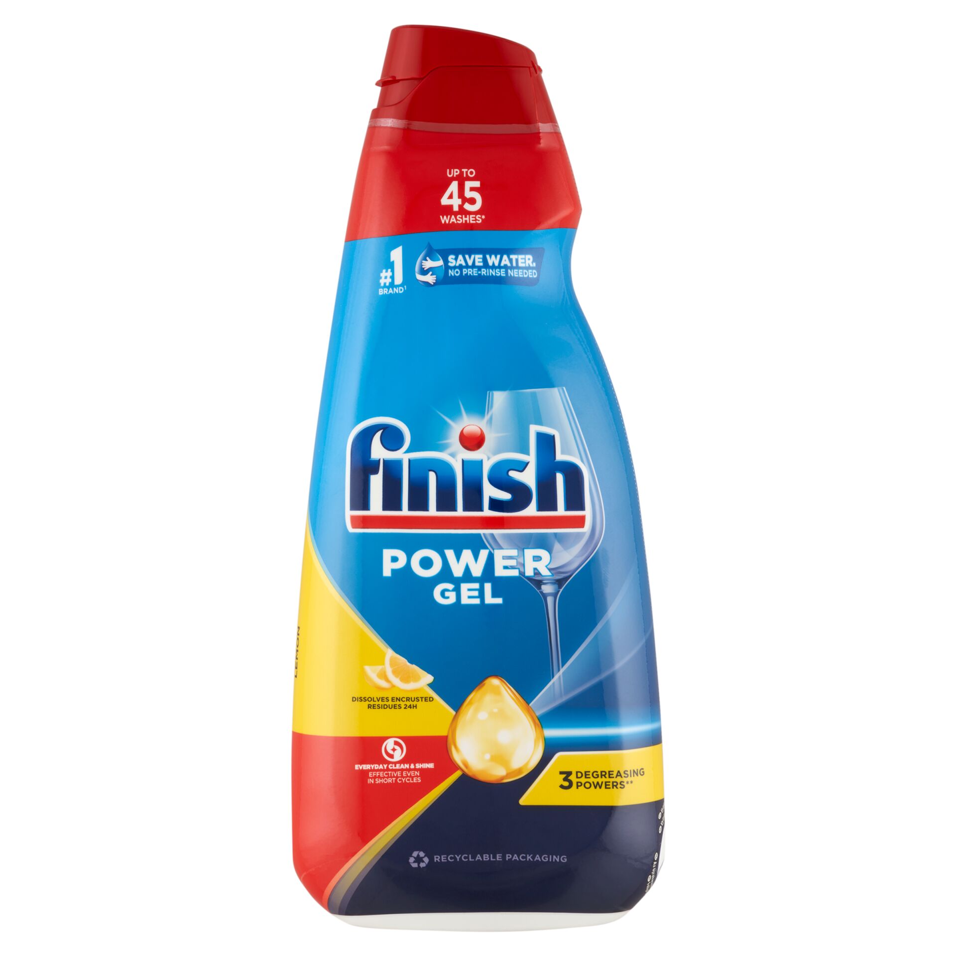 E-shop Finish Power Gel Lemon Gél na umývanie riadu v umývačke riadu 45...