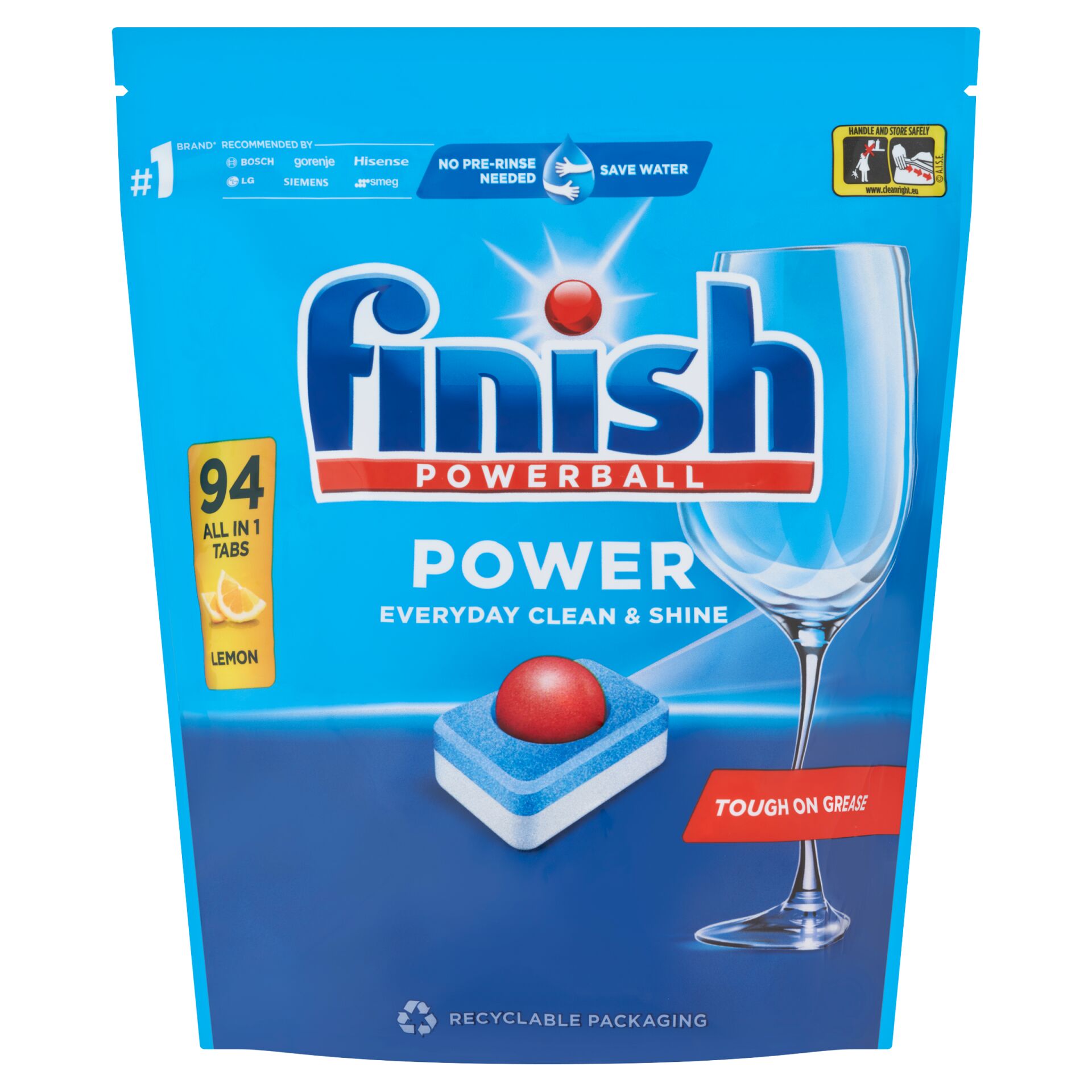 E-shop Finish Powerball Power All in 1 Lemon tablety do umývačky riadu 94ks