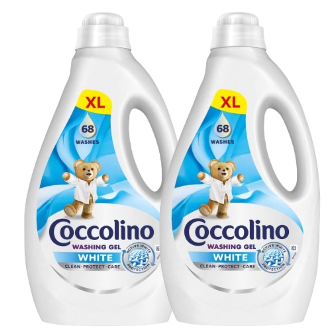 E-shop Coccolino White Liquid Washing Gel 2x2,72L - 136 praní