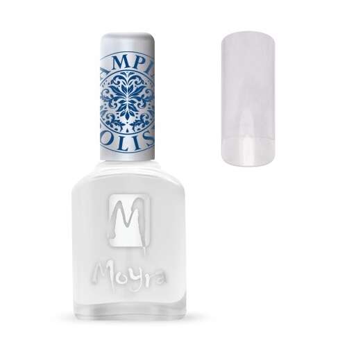 Moyra SP Aqua Top Coat, 12 ml, átlátszó körömlakk stansoláshoz, vízbázisú, nem károsítja a köröm művészetet - Körömnyomda