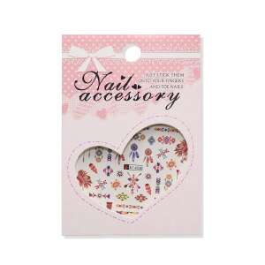 Matrica - A1458 körömmatricák, színes törzsi minta, ujj- és lábkörömre - Körömmatrica