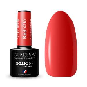 Claresa Red 406 Soak Off UV/LED Gel Polish, 5g, einfaches Lackiersystem, entworfen in Frankreich - Claresa