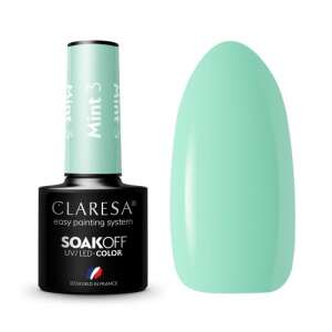 Claresa Soak Off UV/LED Gel Polish Mint 3, einfaches Lackiersystem, hergestellt in Frankreich - Gel-Lack