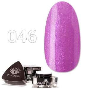 Profinails Színes UV Zselé No. 046, 5g, rózsaszín csillámos zselé - Műköröm zselé