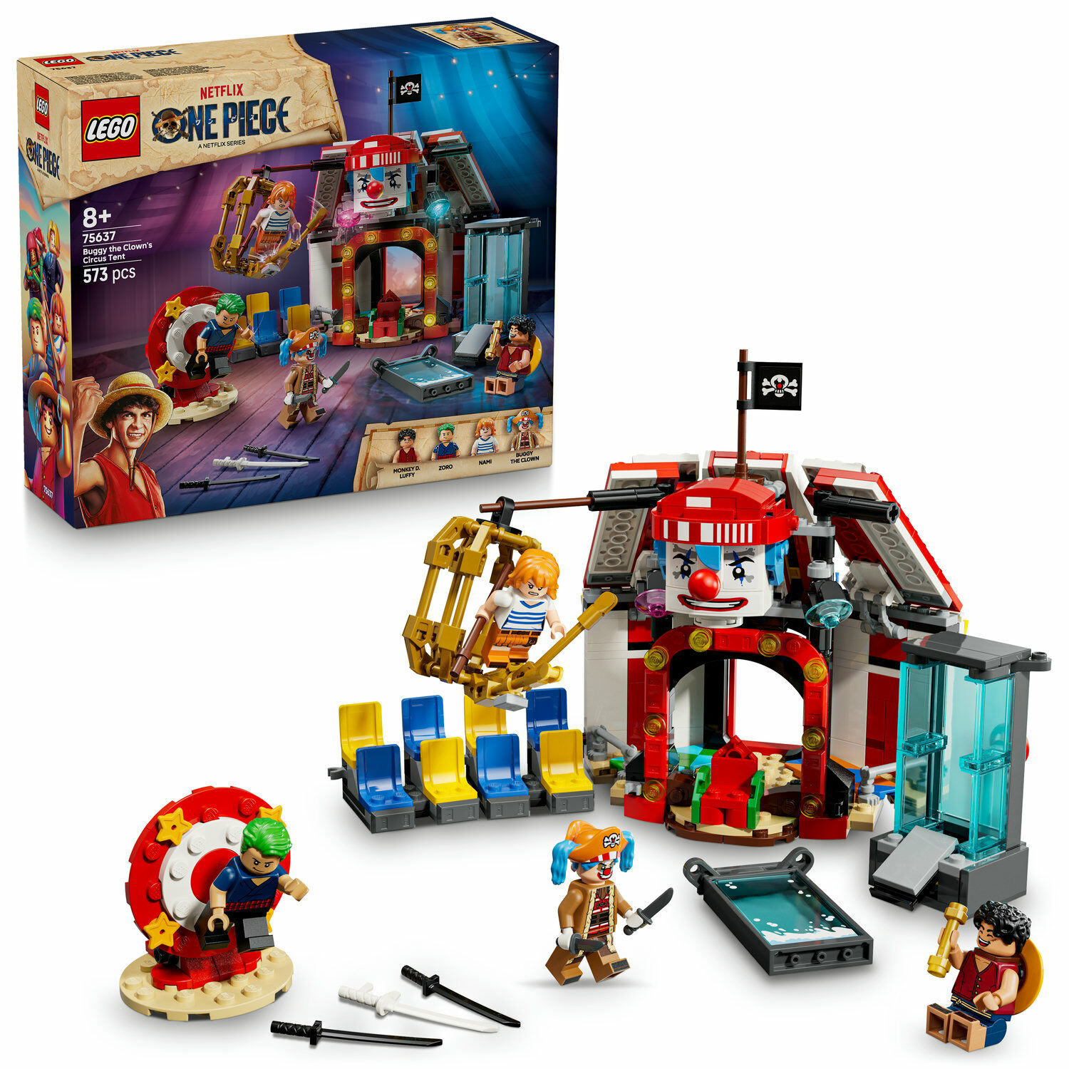 E-shop LEGO® ONE PIECE Klaun Buggy a jeho cirkusový stan 75637