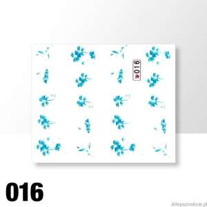 Kék pálmafa körmök matricák, 016 - Körömmatrica
