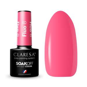 Claresa Fluo 08 Soak-Off UV/LED Gel Polish, einfaches Lackiersystem, rosa Farbe - Nagelpflege