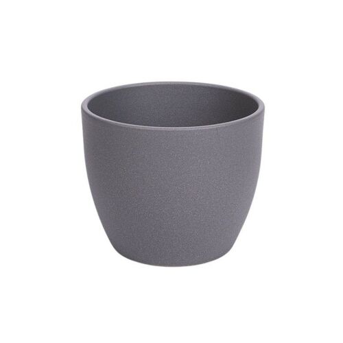 Base struktur 15cm szürke kerámia kaspó - Virágcserép