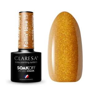 Claresa Fallin' Love 13 Gel Polish, Gold Glitter Nagellack, Soak Off UV LED Farbe, Entworfen in Frankreich - Gel-Lack