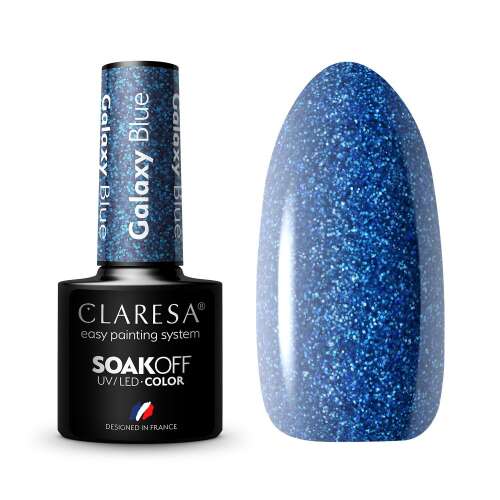 Claresa Galaxy Blue Soak-Off UV/LED Gel Polish, 5g, einfaches Lackiersystem, in Frankreich entworfen