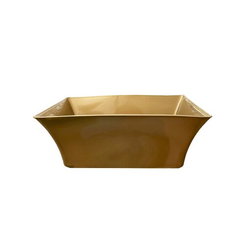 Tál plasztik  szögletes 19cm arany 147855314 - Kegyeleti dekoráció