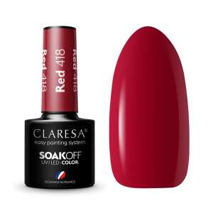Claresa Red 418 Gel Polish, Soak Off UV/LED Farbe, Einfaches Lackiersystem, Hergestellt in Frankreich - Gel-Lack