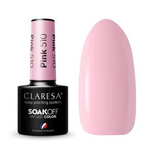 Claresa Pink 510 Soak Off UV LED Gel Polish, 5g, einfaches Lackiersystem, entworfen in Frankreich - Claresa