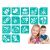 TyToo: Birthday Glitter Tattoo Stencil Set 15pcs 43182089