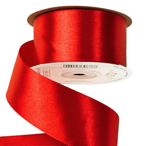 Piros szatén szalag 38mm x 22.86m ajándékcsomagoláshoz és kézműveskedéshez - Ajándékkötöző szalag és masni