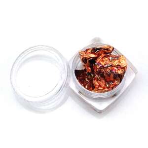 Réz körömfólia pelyhek átlátszó üvegben - Nono