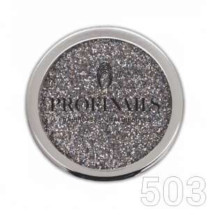 Profinails csillámpor 503, ezüst csillámpor körmökhöz, köröm díszítés csillámporral, köröm díszítés - Körömdíszítő csillámpor