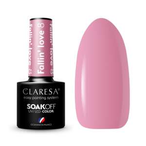 Claresa Fallin' Love 8 Soak-Off UV/LED Gel Polish, einfaches Lackiersystem, rosa Farbe - Claresa