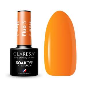 Claresa Fluo 03 Gel Polish, Orange Neon Farbe, Soak Off UV LED, 5g - Gel-Lack