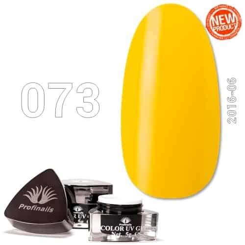 Profinails Színes UV Zselé No. 073, sárga körömzselé - Színes műköröm zselé