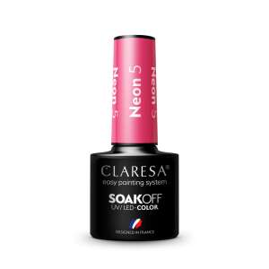 Claresa Neon 5 Soak Off UV/LED Gel Polish, Pink Neon Farbe - Gel-Lack