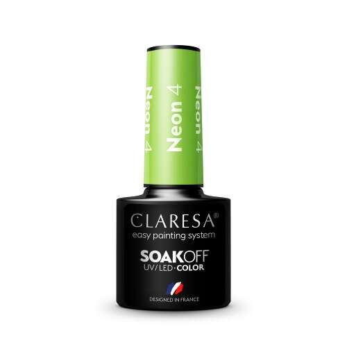 Claresa Neon 04 Soak Off UV/LED Gél Lakk, Zöld Neon Szín